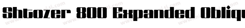 Shtozer 800 Expanded Oblique字体转换